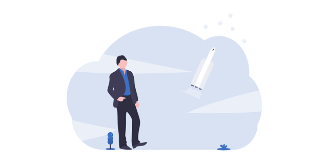 Person with Rocket - Credits: UnDraw